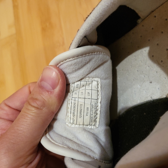 Lacoste Prep Herringbone B18 Brown 3 Strap Hook & Loop Men's Shoes US10.5 - Picture 4 of 8